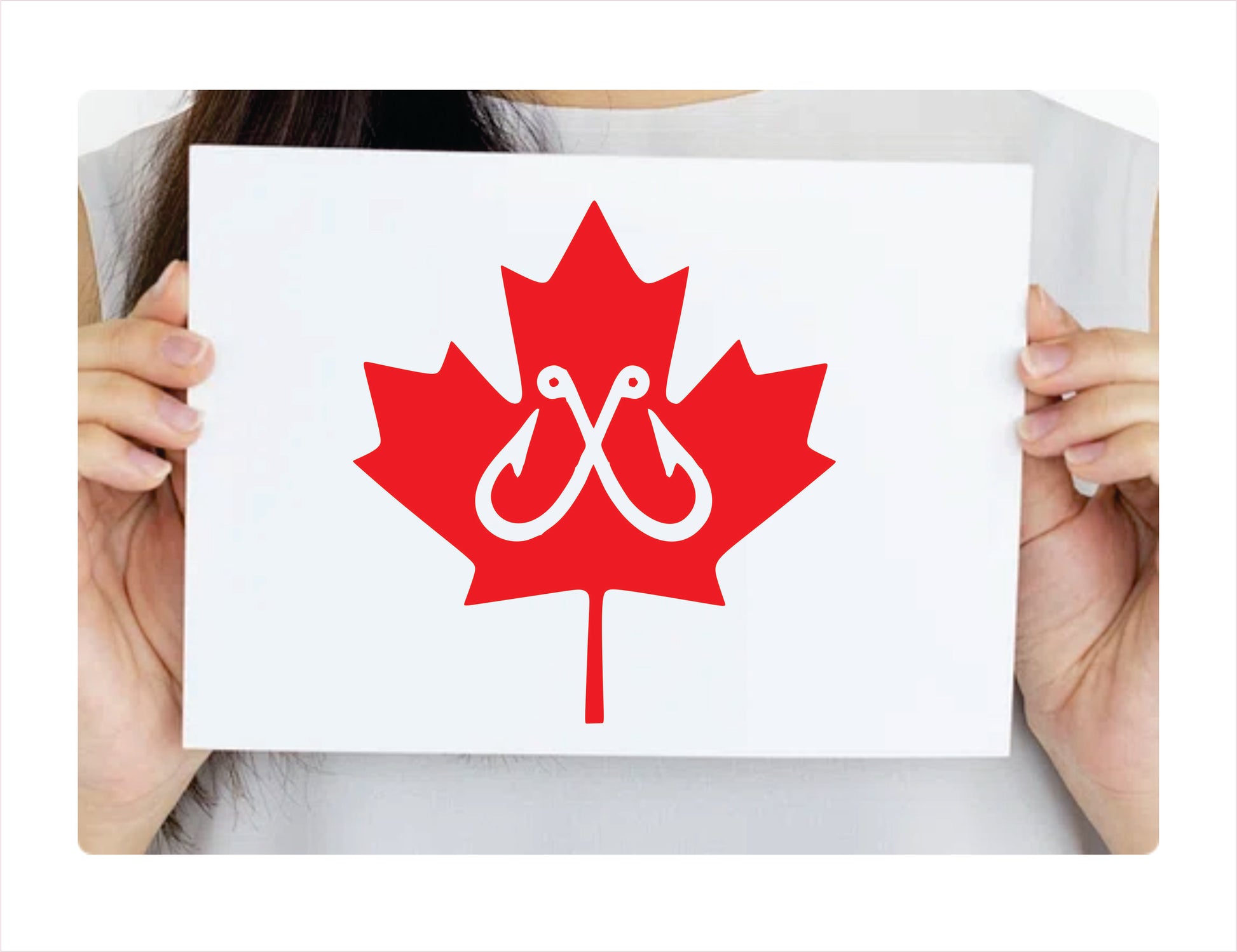 Canadian Fish Red Vinyl Decal Sticker