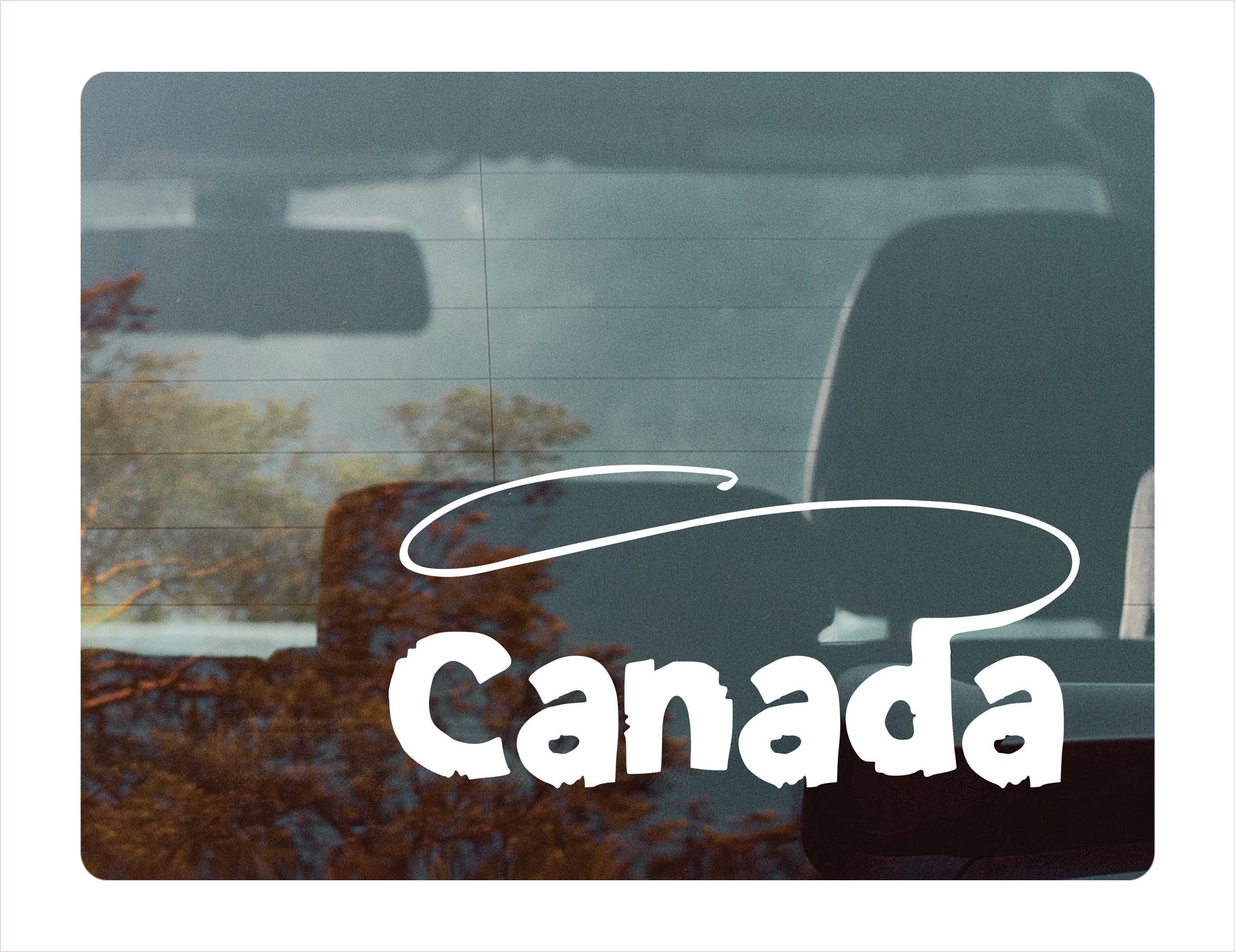 Fishing in Canada White Vinyl Decal Sticker