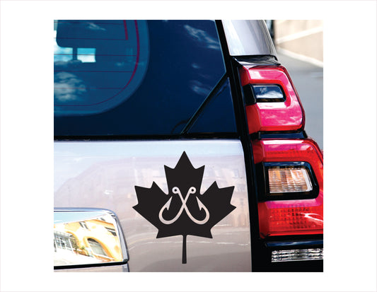 Canadian Fish Black Vinyl Decal Sticker