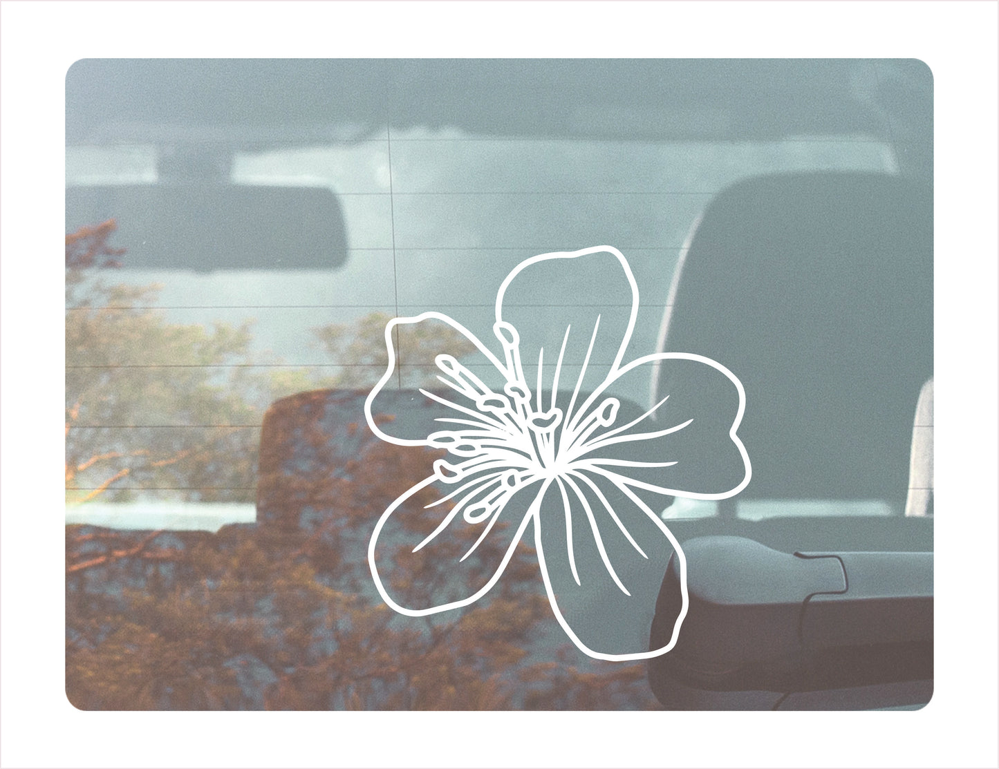 Flower Retro Vinyl Decal Sticker FREE shipping
