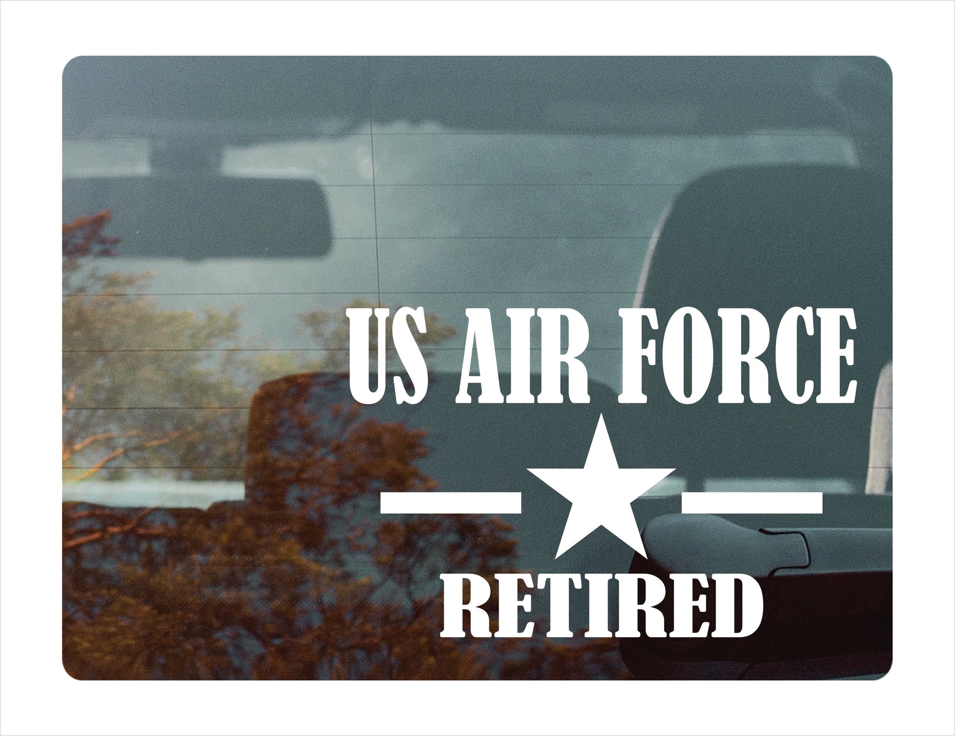 US AIR FORCE White Vinyl Decal Sticker