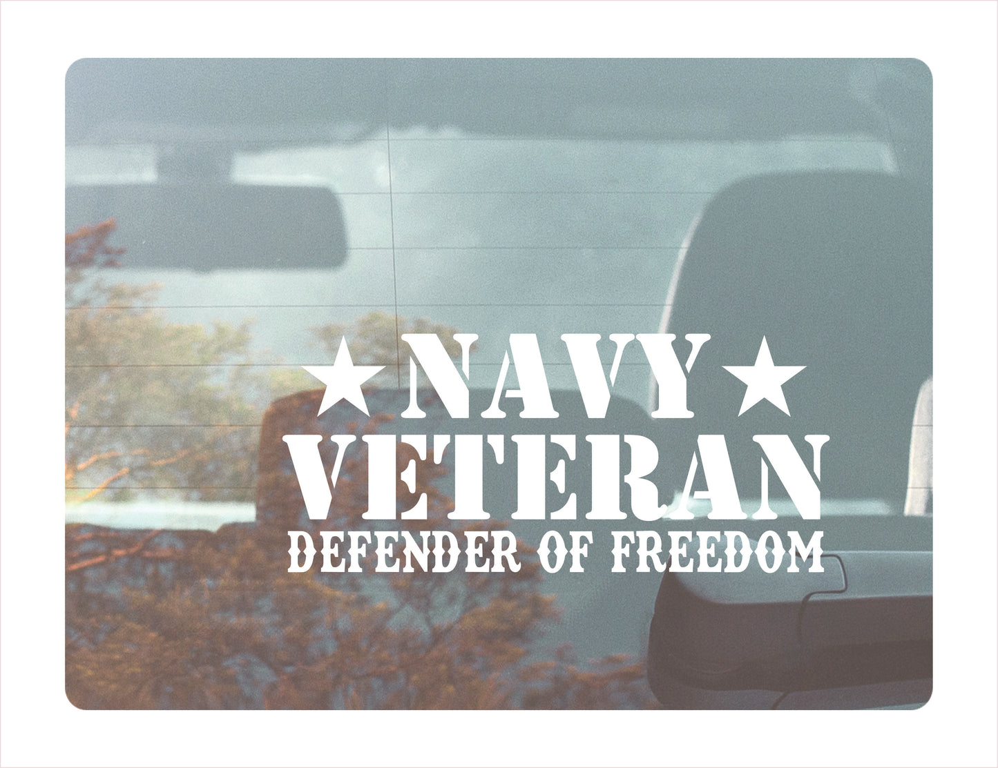 Navy Veteran Defender of freedom Decal Vinyl Sticker - FREE shipping