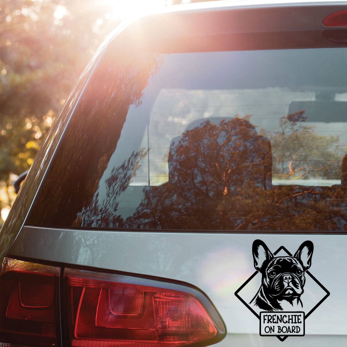 Frenchie on board Decal Sticker FREE shipping