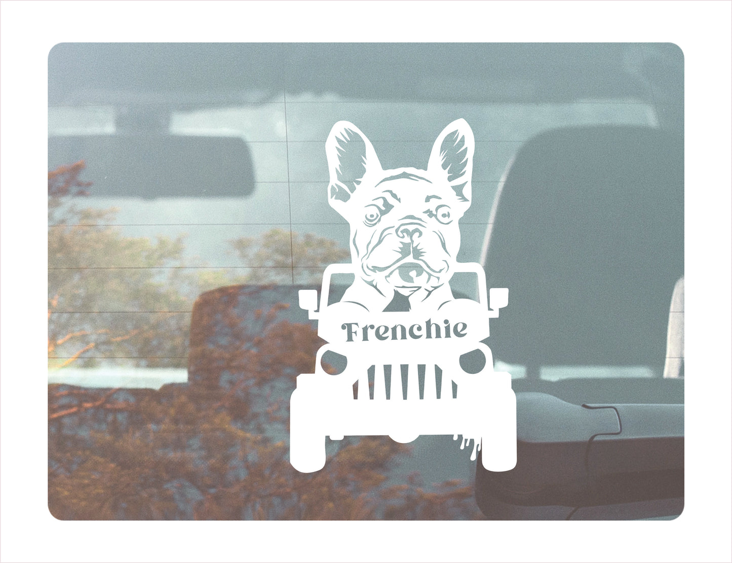 FRENCHIE DOG Off road Vinyl Decal Sticker FREE shipping