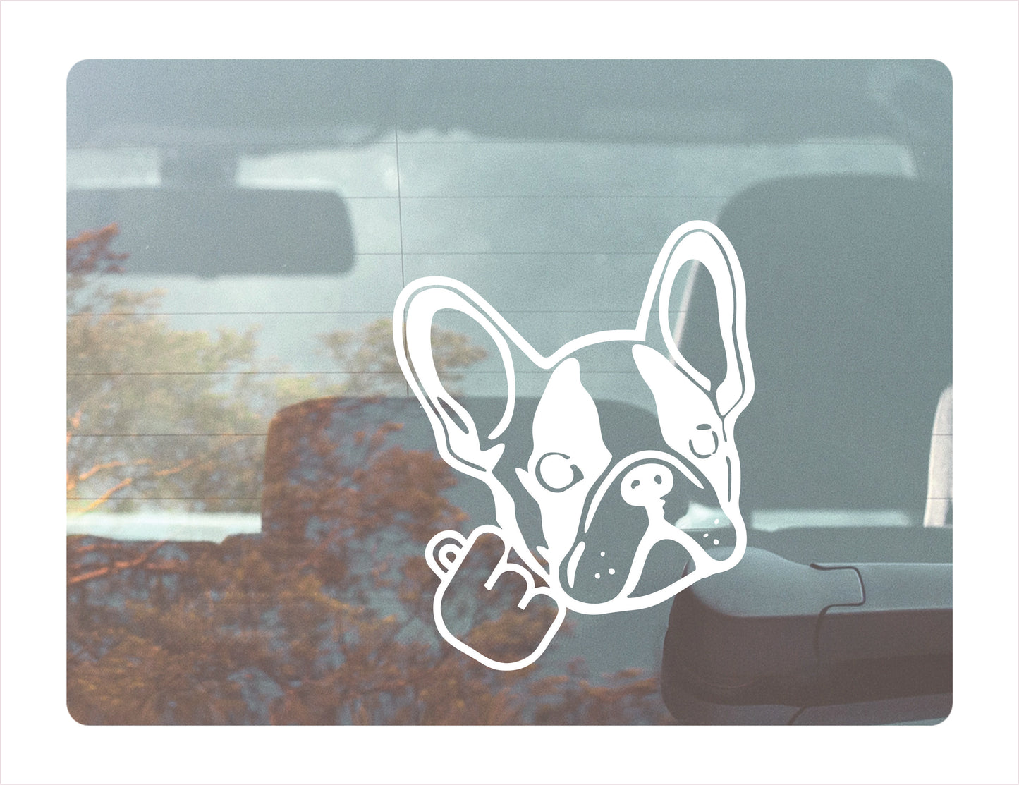 Frenchie Heart Vinyl Decal FREE shipping