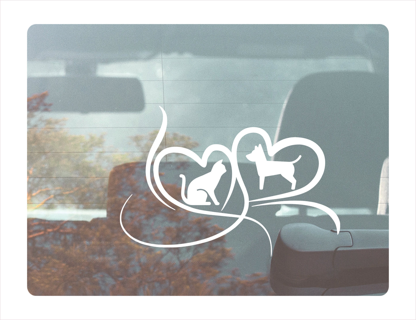 Heart Dog Cat Vinyl Decal Sticker FREE shipping