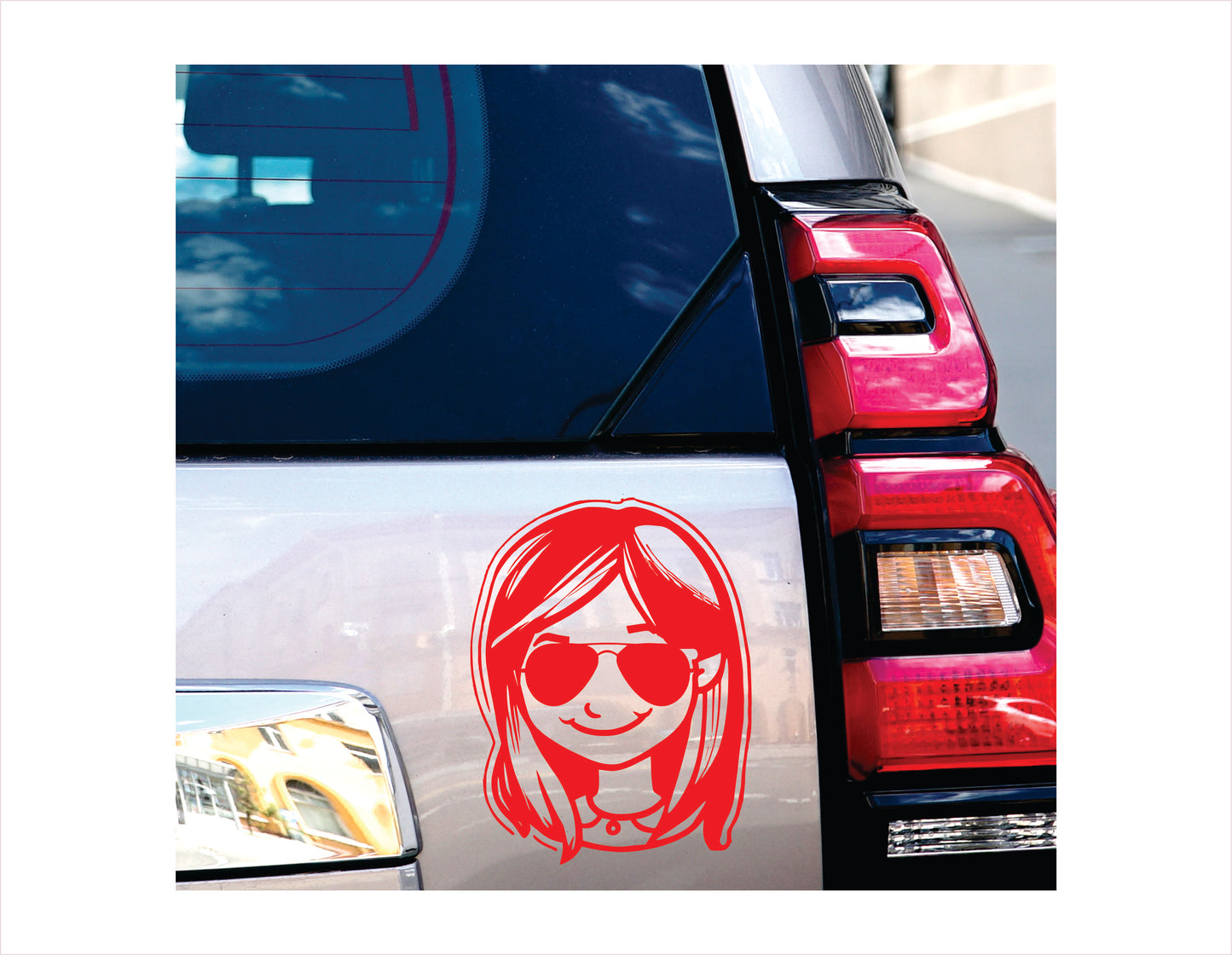 MOM Girl Glasses Vinyl Decal Sticker FREE shipping
