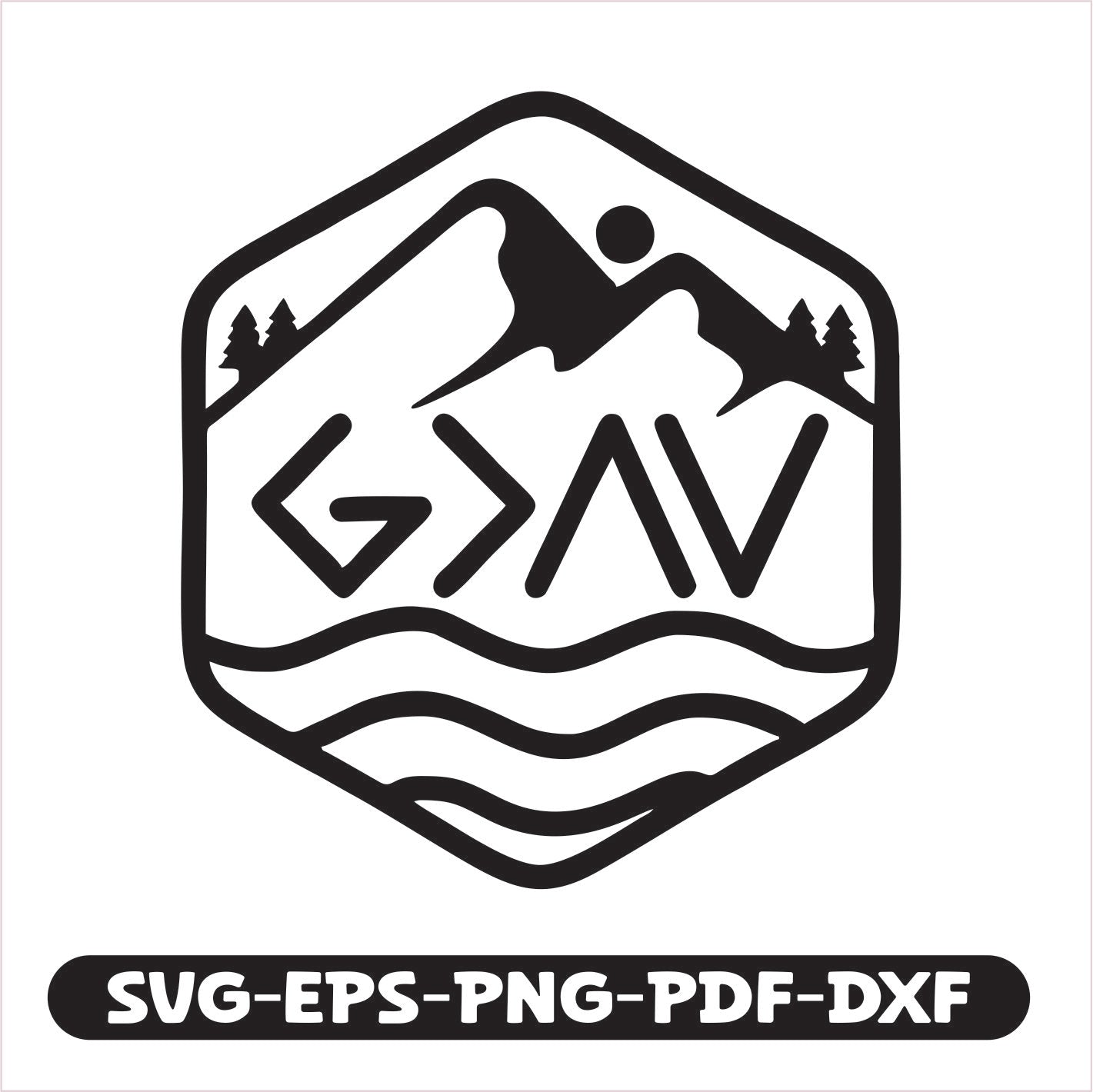 God is Greater SVG EPS PNG PDF DXF Cutting File