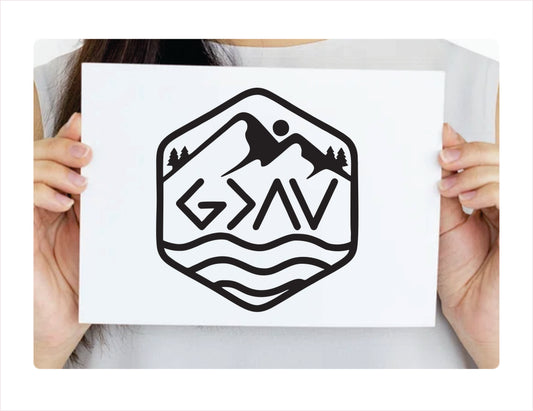 God is Greatest Black Vinyl Decal Sticker