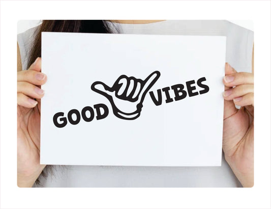 Good Vibes Black Vinyl Decal Sticker