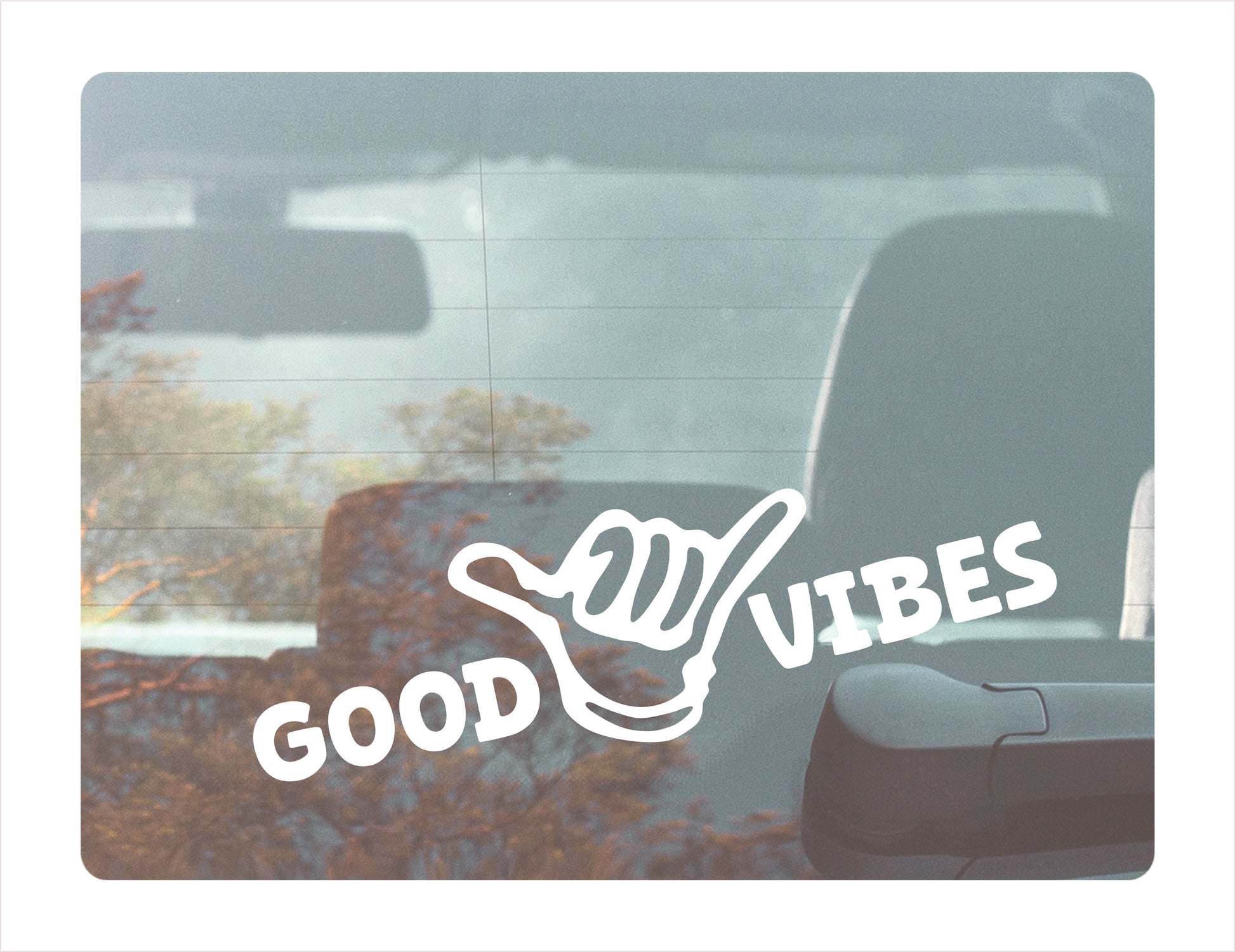 Good Vibes White Vinyl Decal Sticker