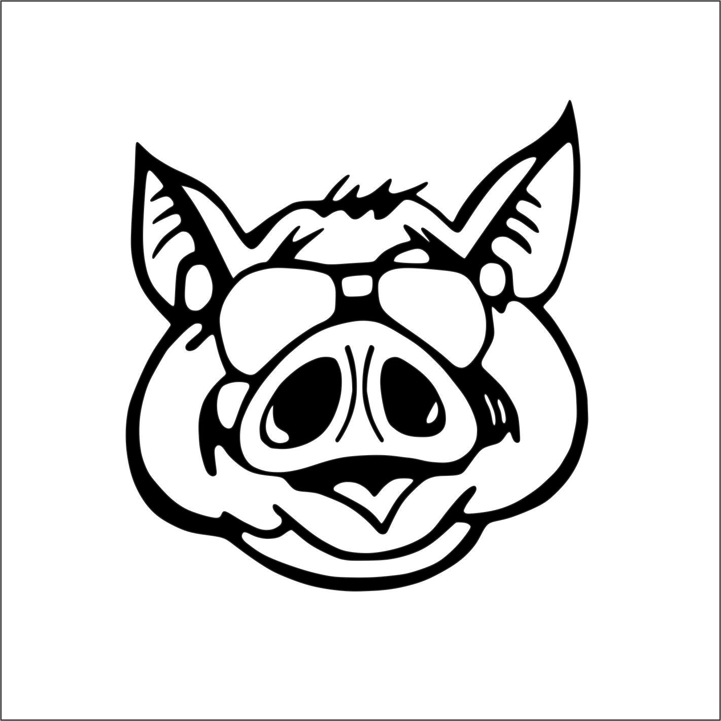 GLASSES PIG Trucker Hat