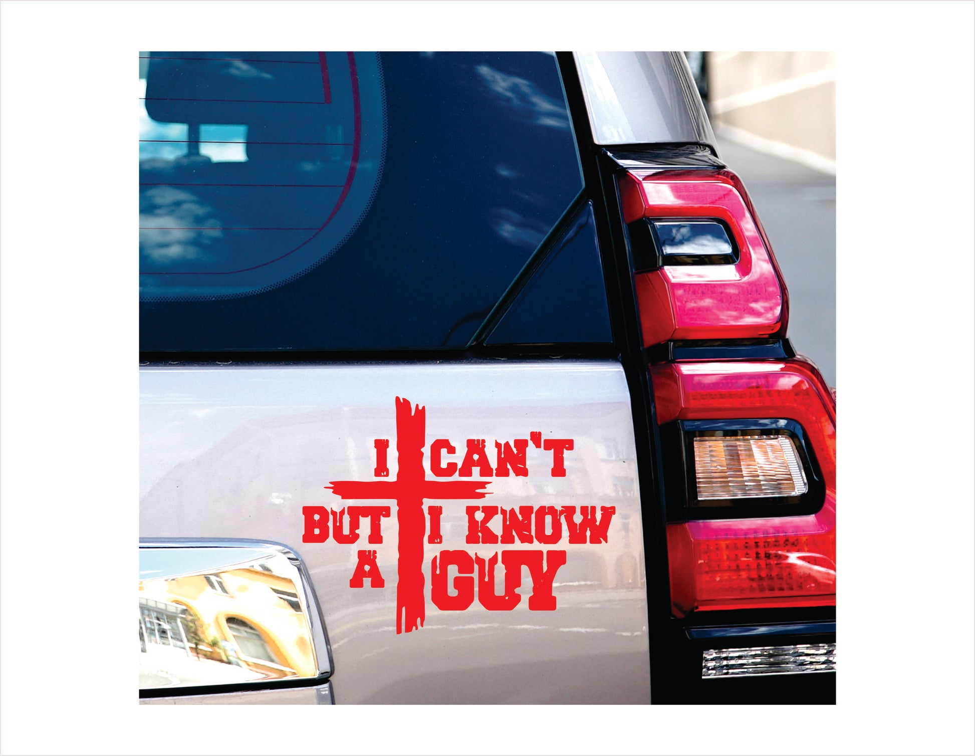 I can't but I know a guy Red Vinyl Decal Sticker