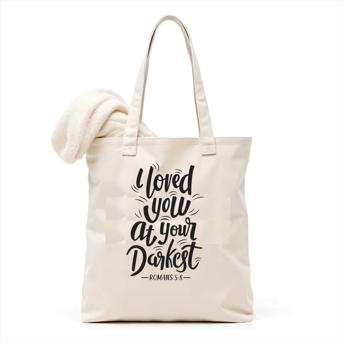I loved you at your darkest canvas tote bag 3
