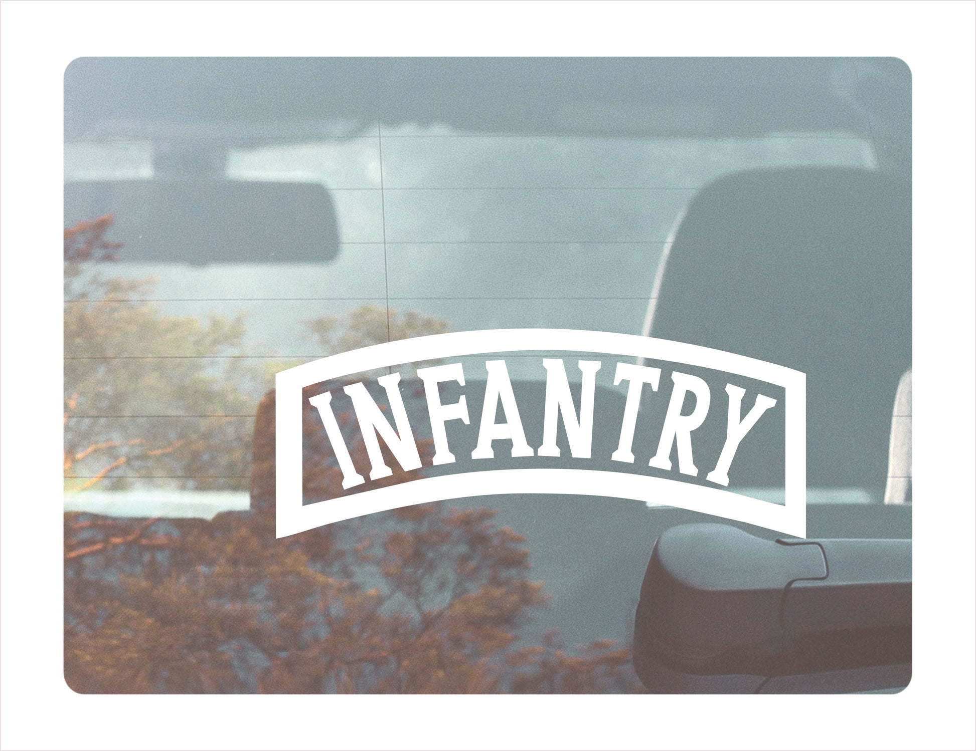 INFANTRY White Vinyl Decal Sticker