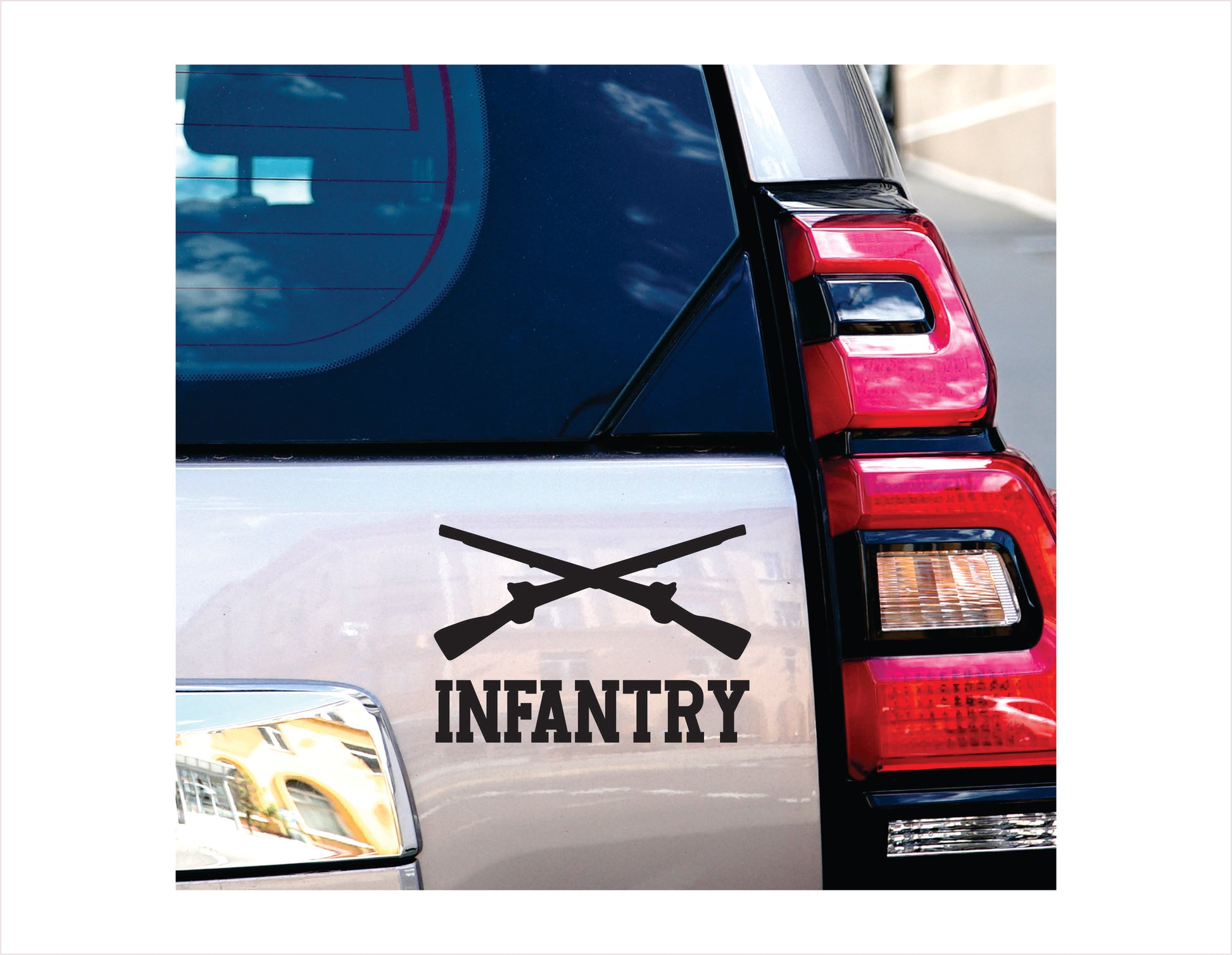 Car with 'Infantry' decal