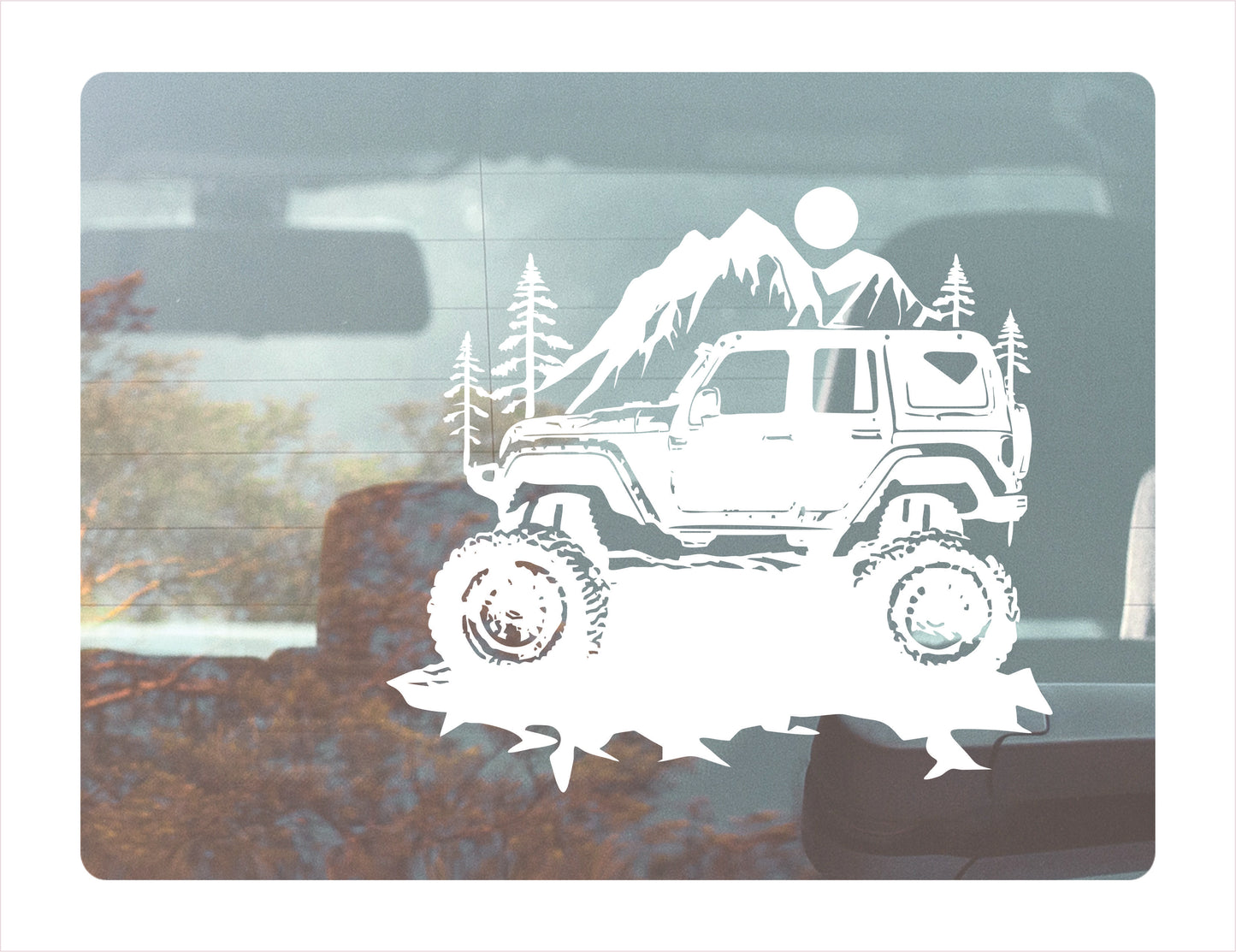 MOUNTAIN TRAVEL JEEP OFFROAD Vinyl Decal Sticker FREE shipping