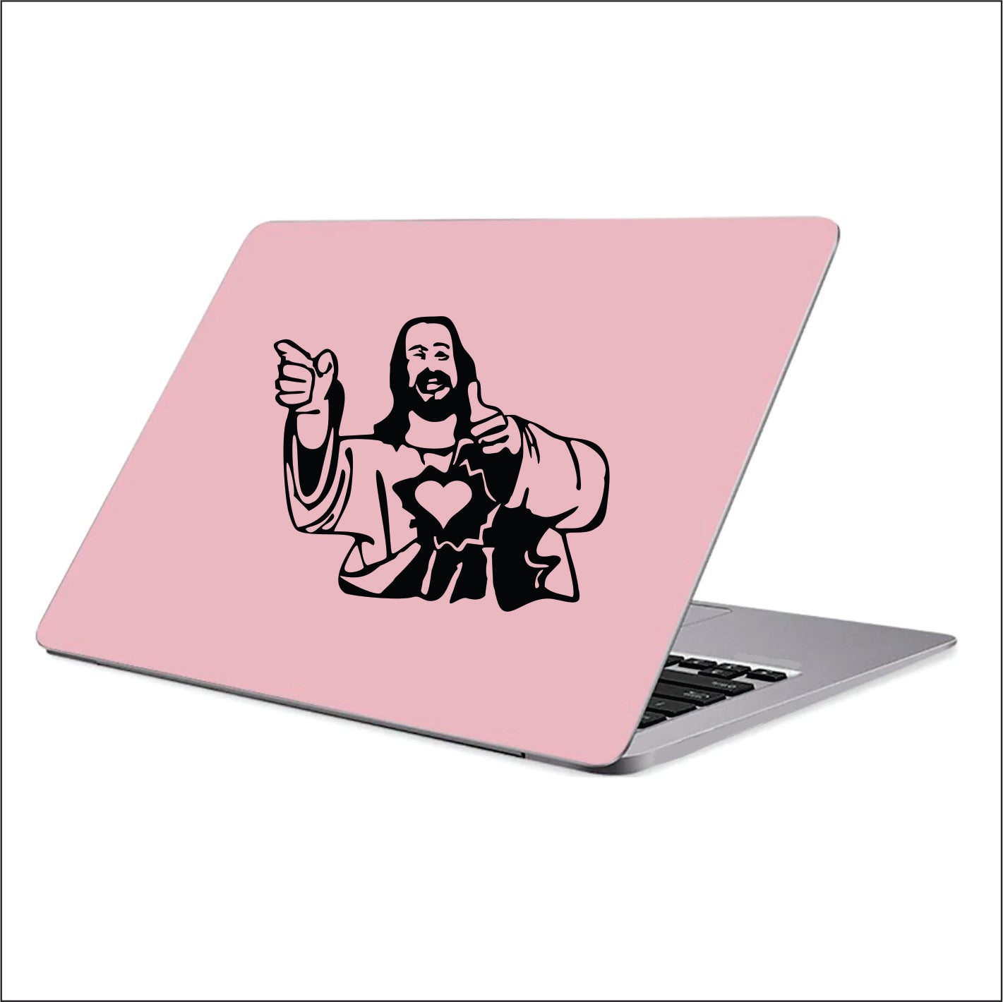 JESUS THUMB UP Black Vinyl Decal Sticker
