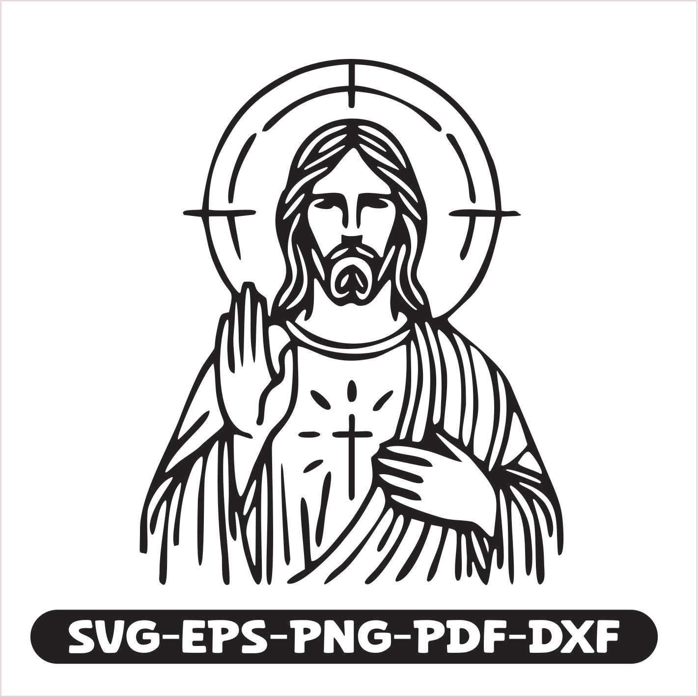 Jesus is the way SVG EPS PNG PDF DXF Cutting File