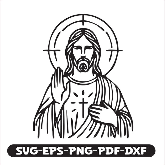 Jesus is the way SVG EPS PNG PDF DXF Cutting File