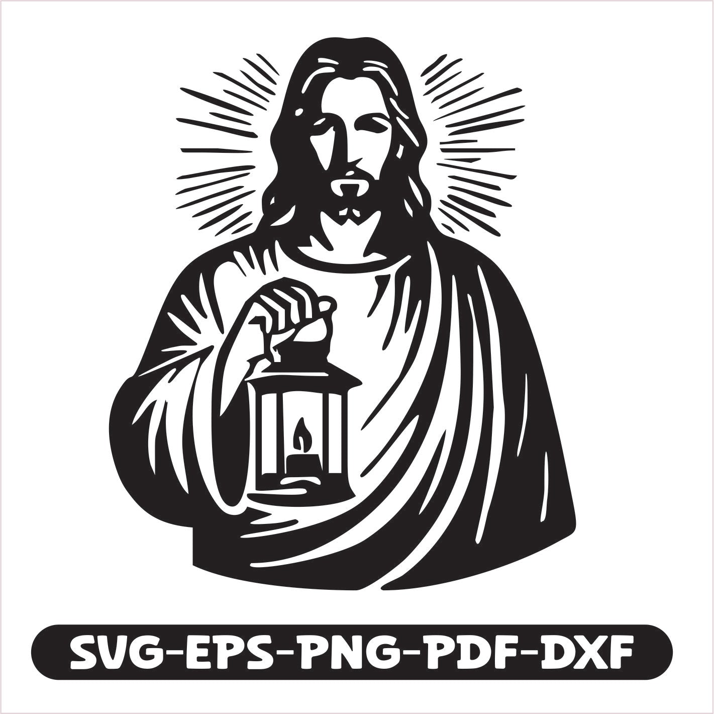 Jesus is the Light SVG EPS PNG PDF DXF Cutting File