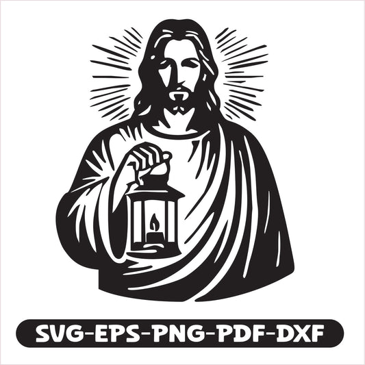 Jesus is the Light SVG EPS PNG PDF DXF Cutting File