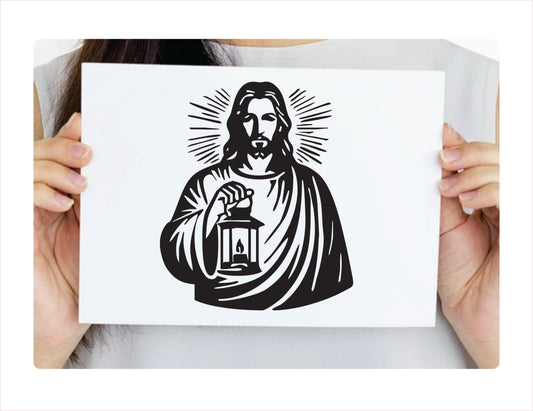 Jesus is the light Black Vinyl Decal Sticker