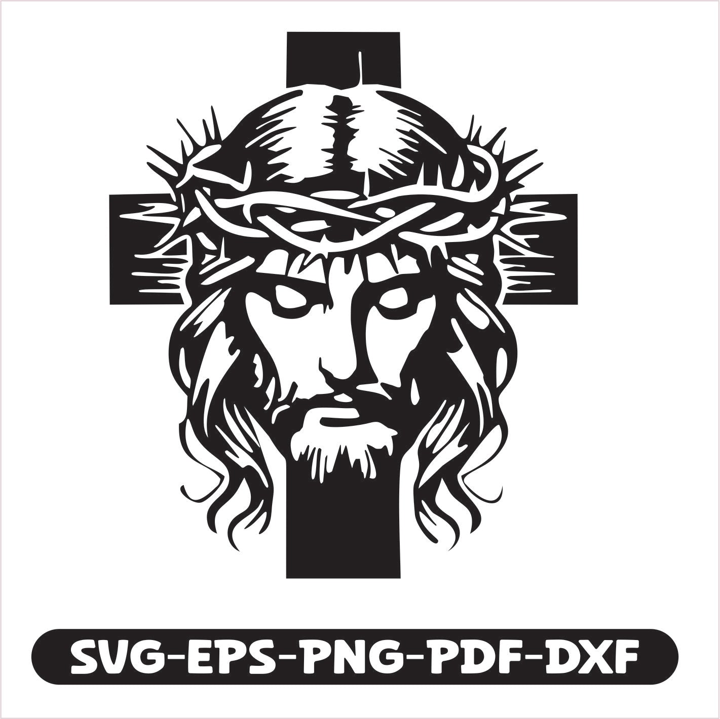 Jesus Praying SVG EPS PNG PDF DXF Cutting File