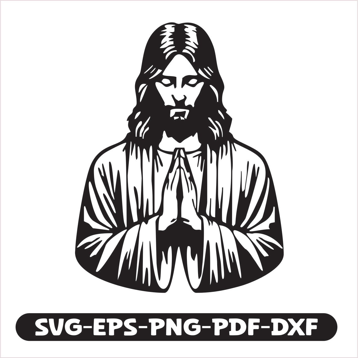 Jesus Pray Peace SVG EPS PNG PDF DXF Cutting File