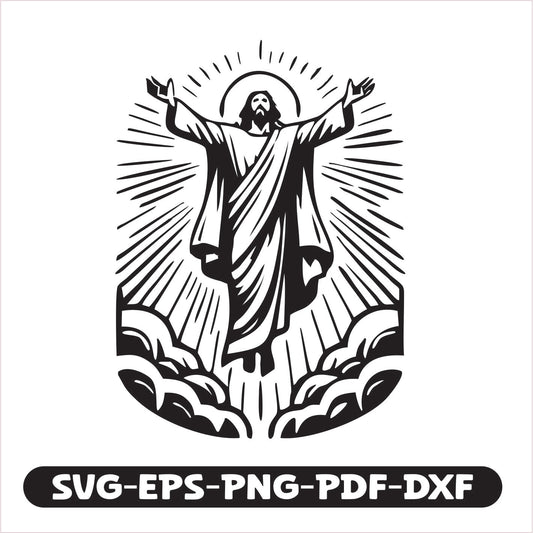 Jesus Praising SVG EPS PNG PDF DXF Cutting File