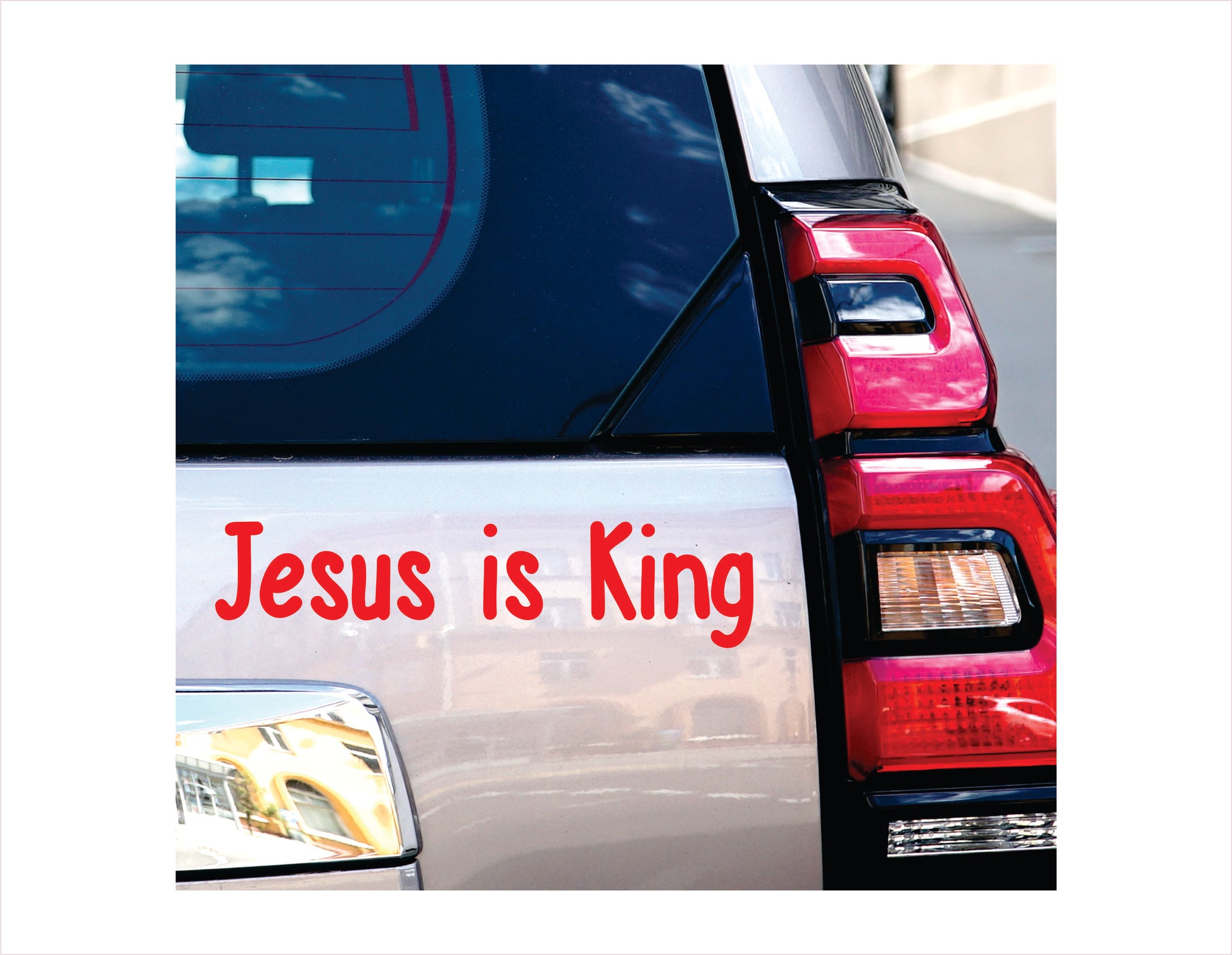 Jesus is king Red Vinyl Decal Sticker