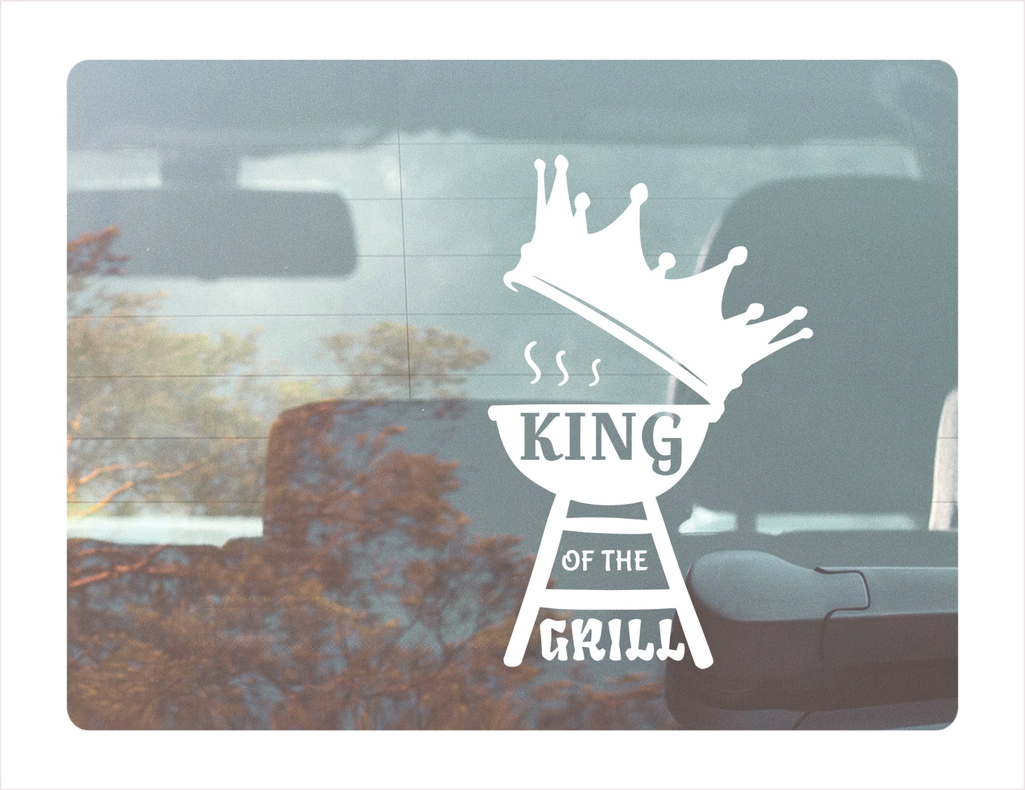 King of the Grill Bbq time Vinyl Decal Sticker FREE shipping
