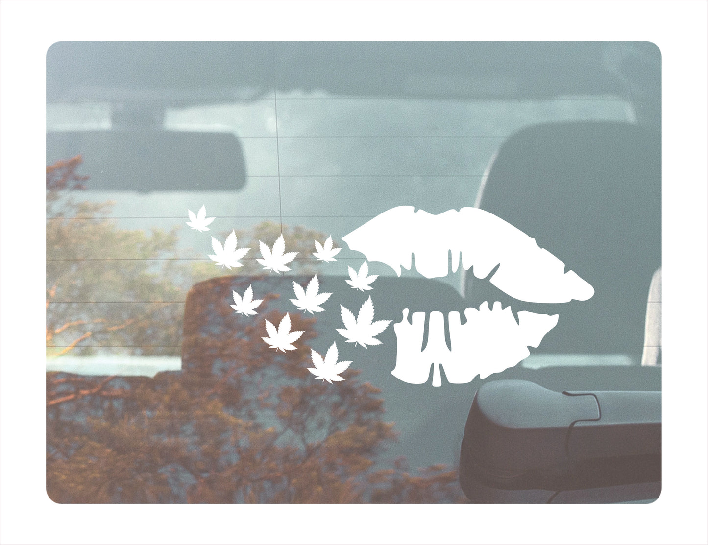 Cannabis Lip Vinyl Decal Sticker FREE shipping