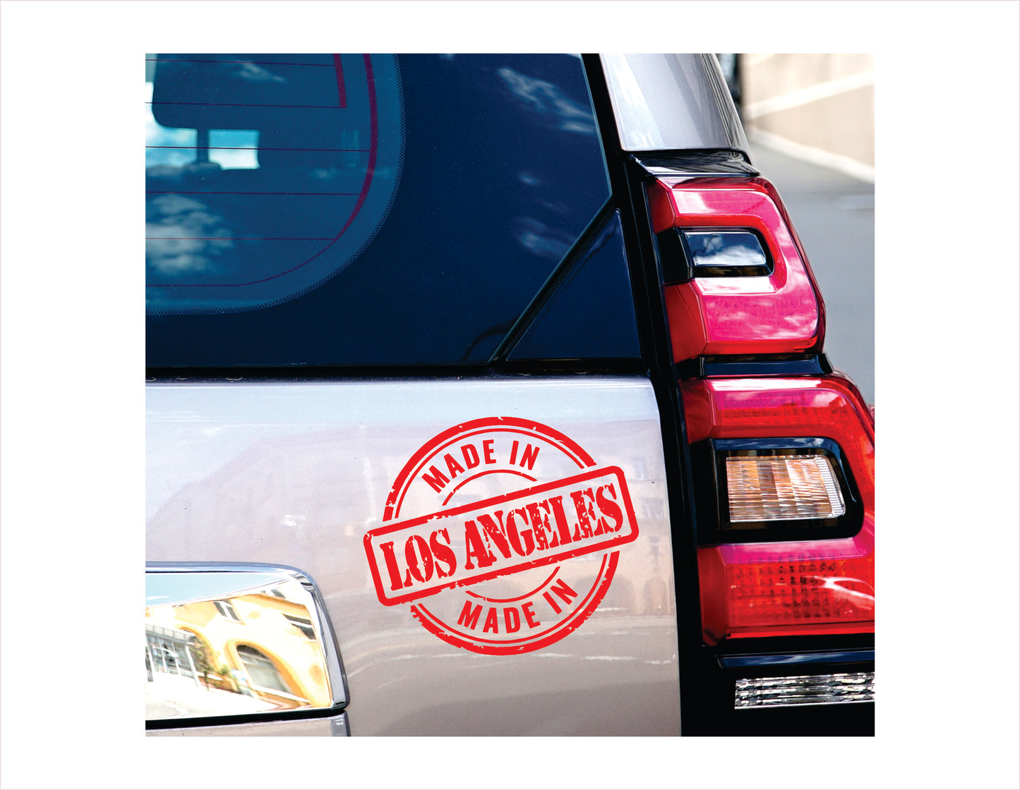 Made in Los Angeles California Usa red decal sticker
