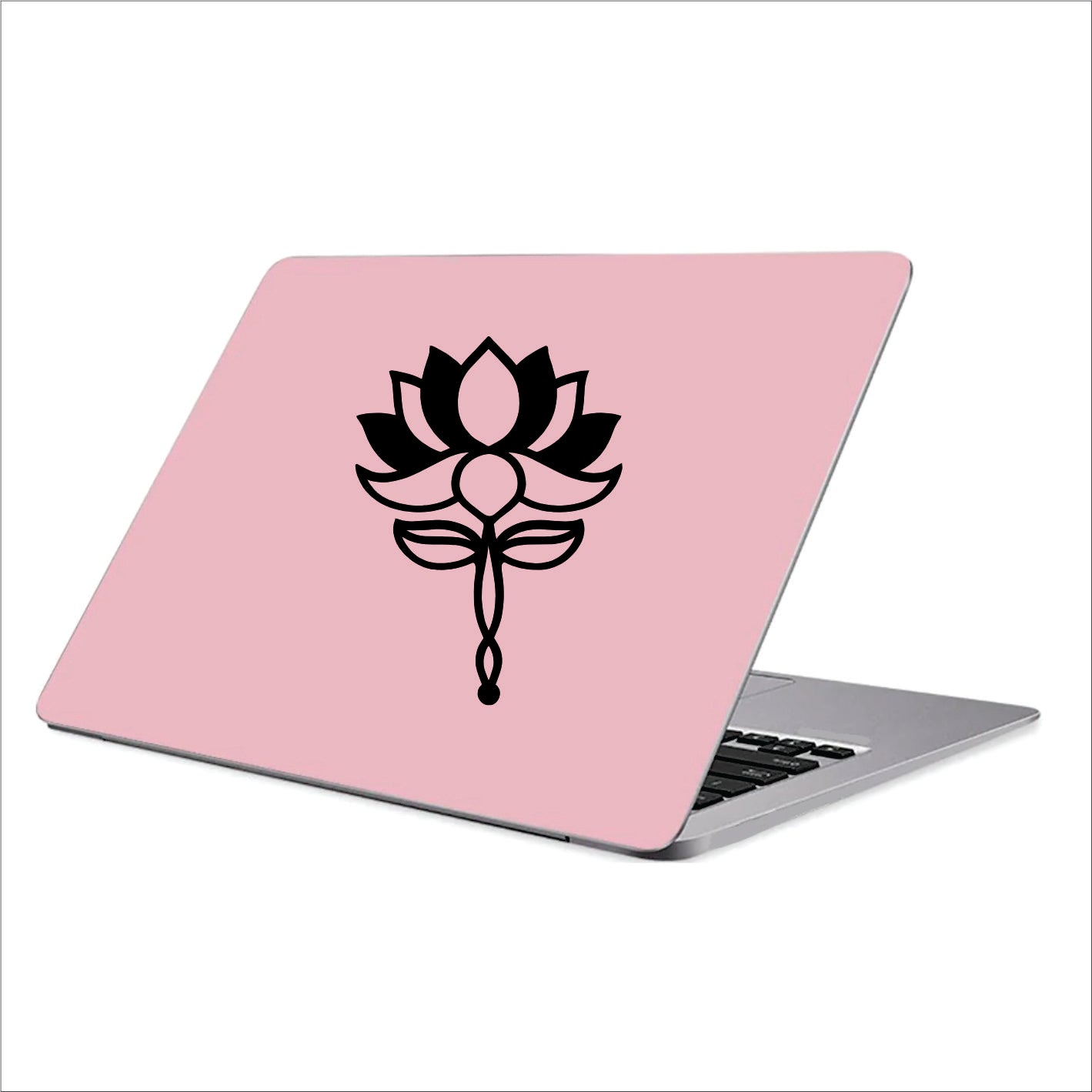 Lotus Flower Black Vinyl Decal Sticker