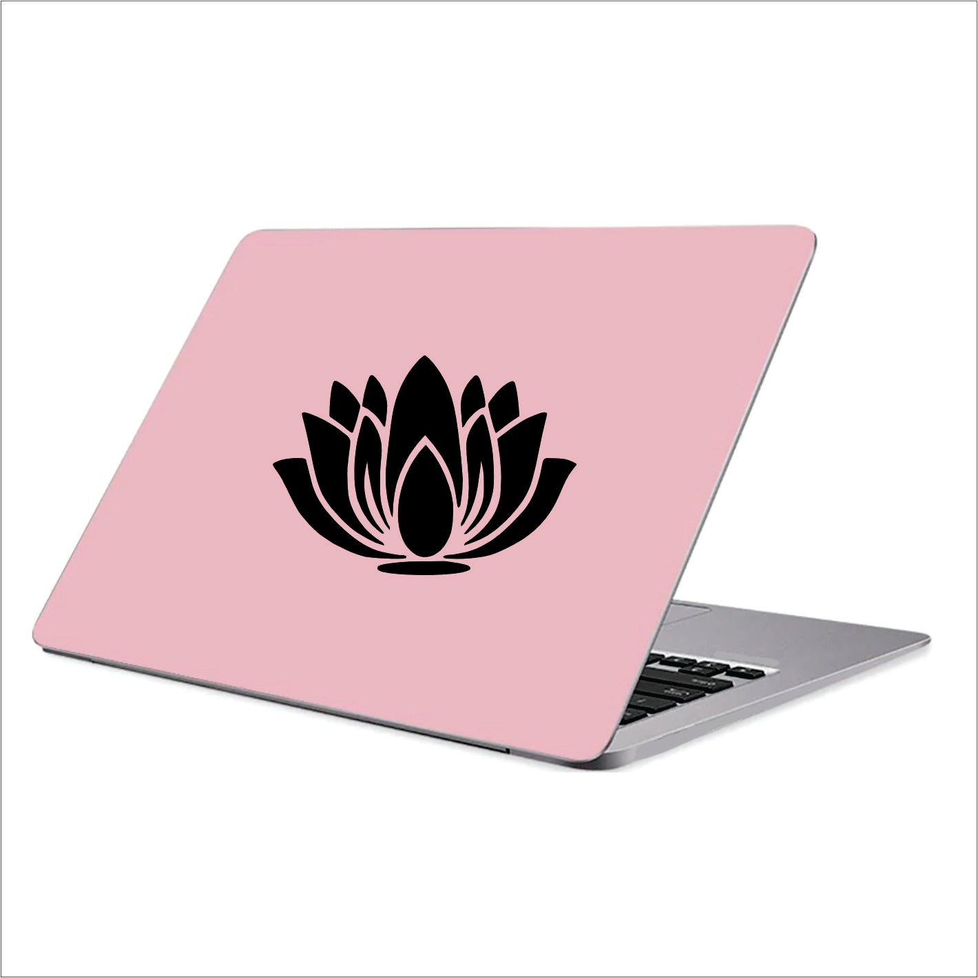 Flower New Lotus Black Vinyl Decal Sticker