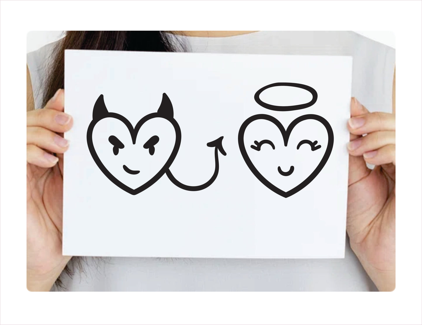 Devil Angel Vinyl Decal Sticker FREE shipping
