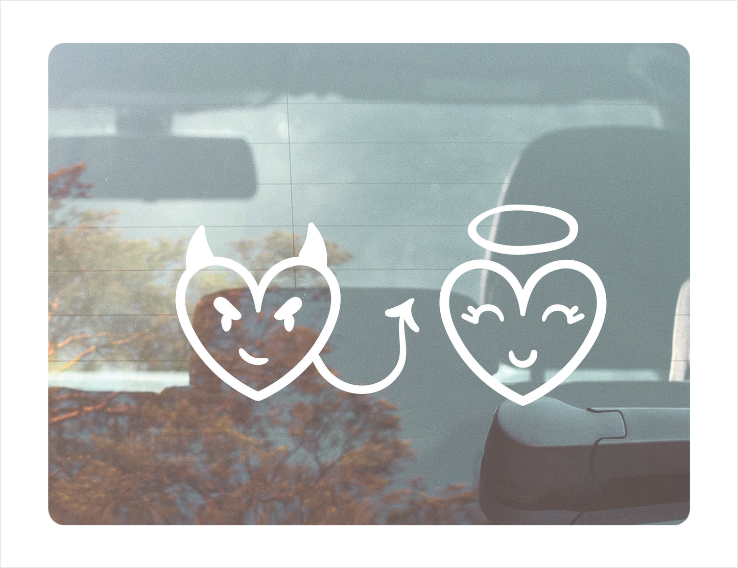 Devil Angel Vinyl Decal Sticker FREE shipping