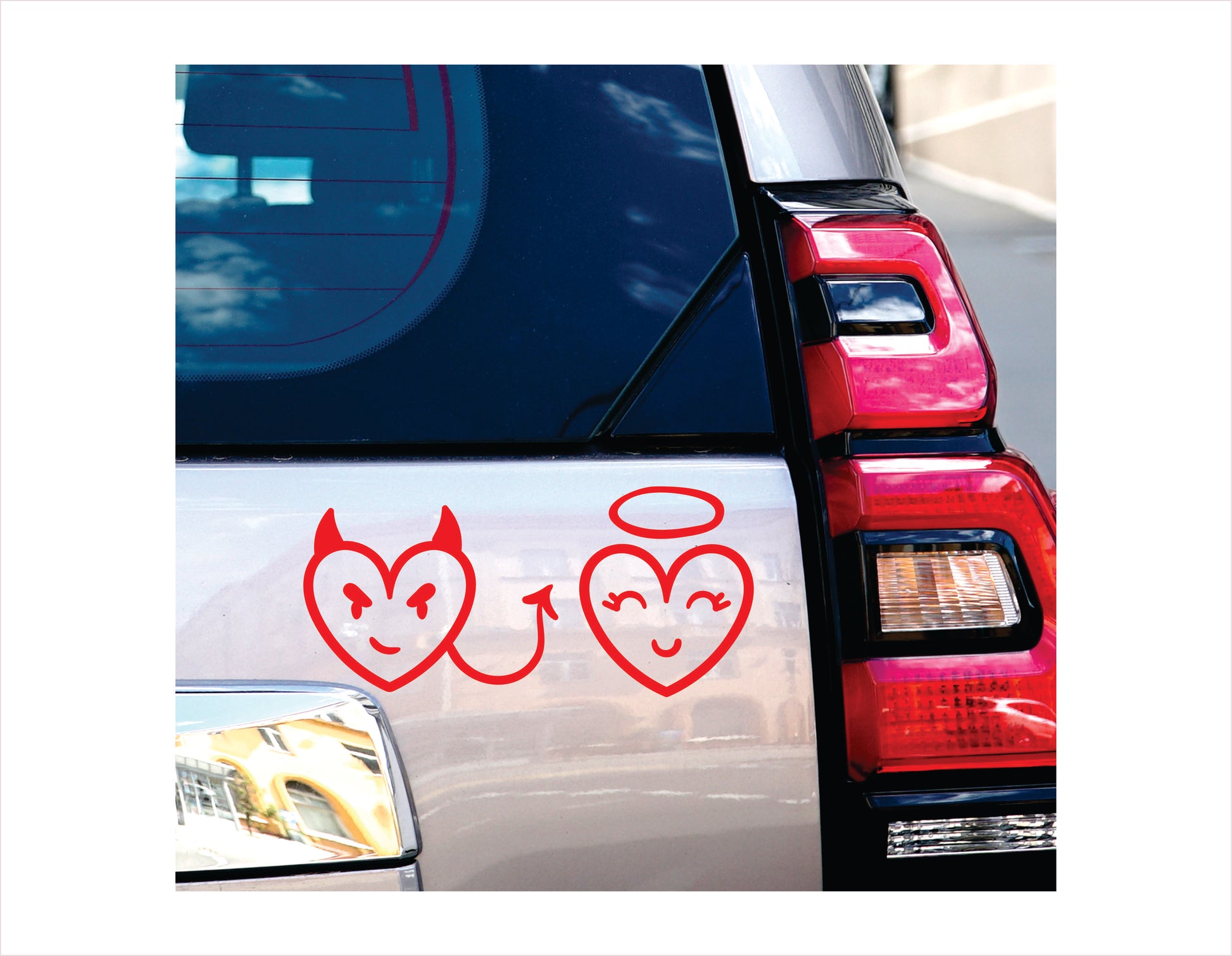 Devil Angel Red Vinyl Decal Sticker