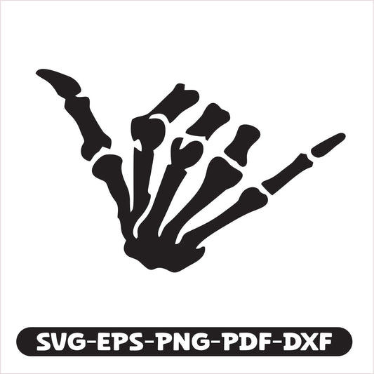 Skull Hand SVG EPS PNG PDF DXF Cutting File