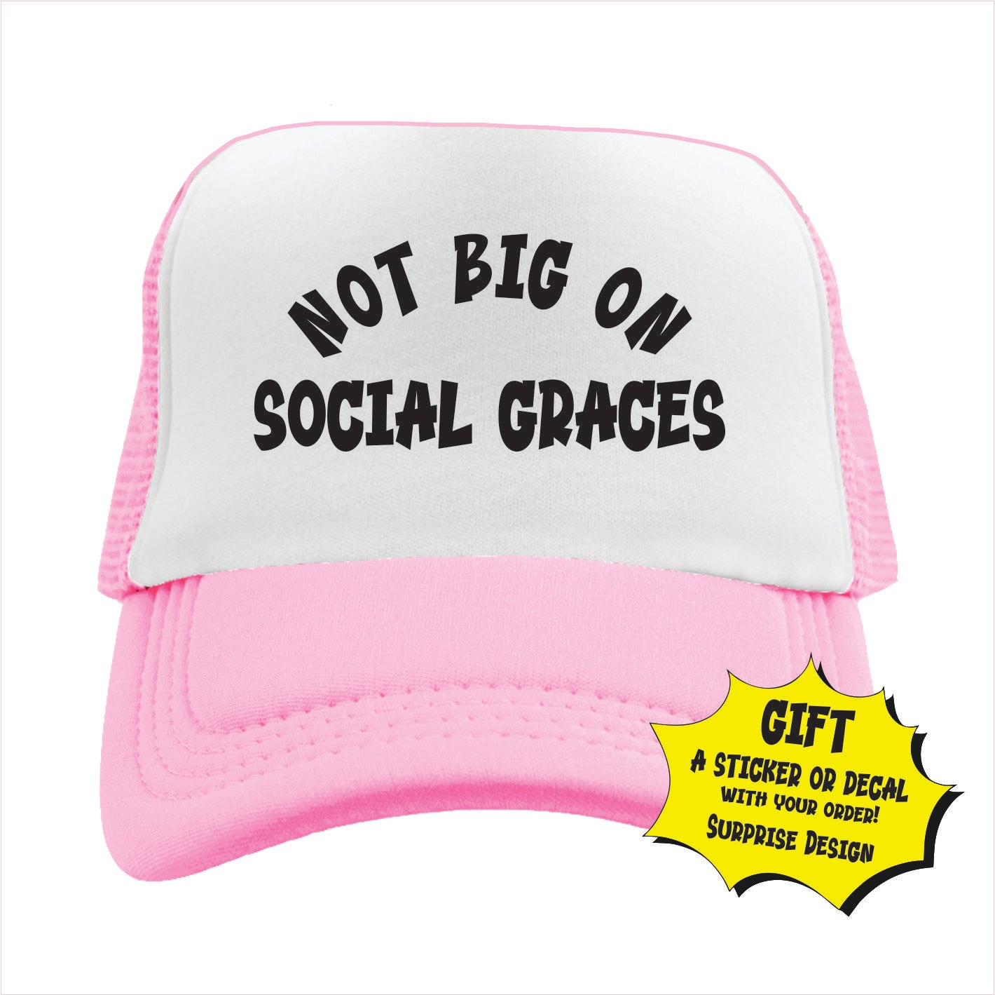 Not big on social graves Trucker Hat Cap