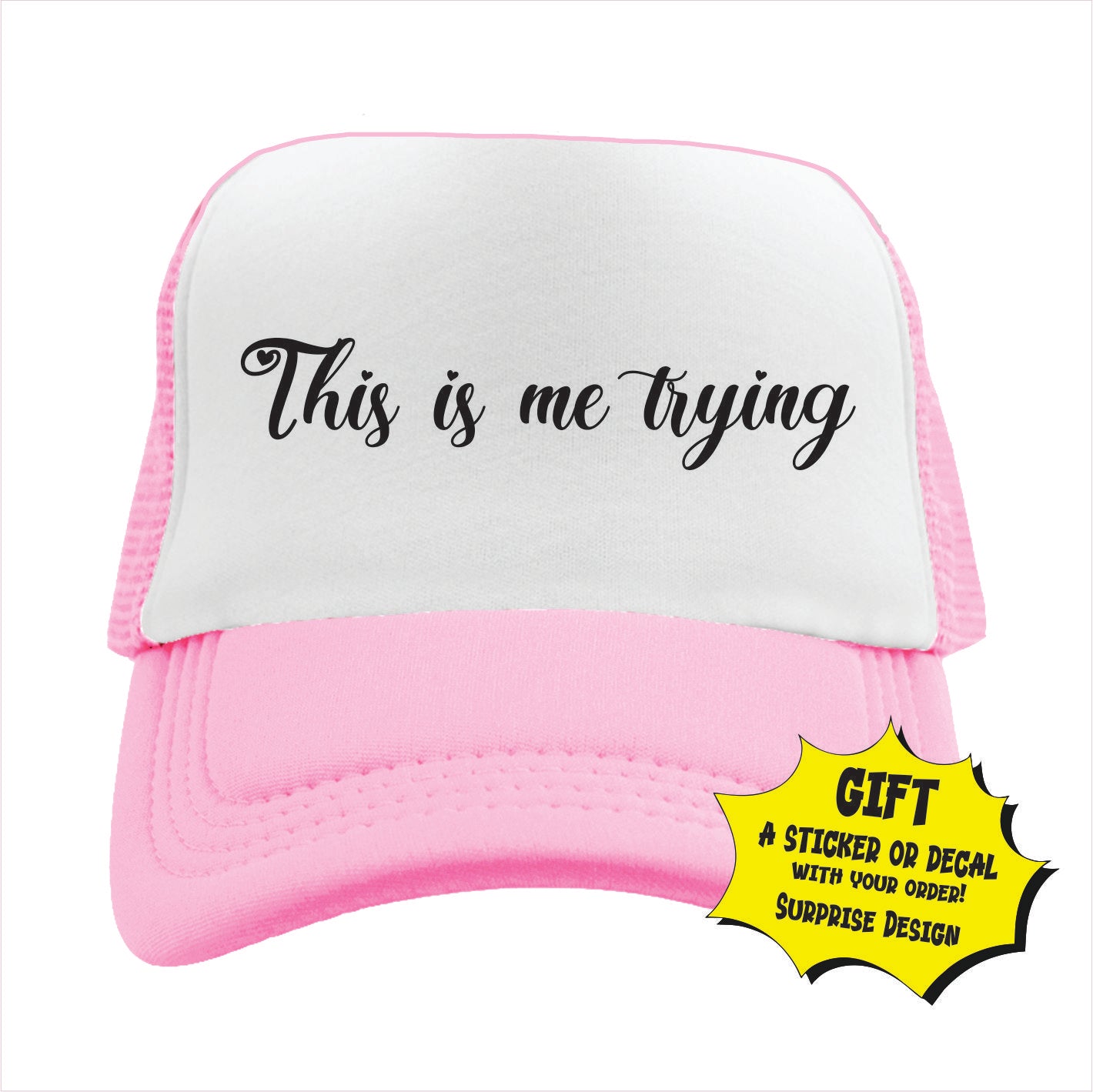 This is me trying Trucker Hat Cap