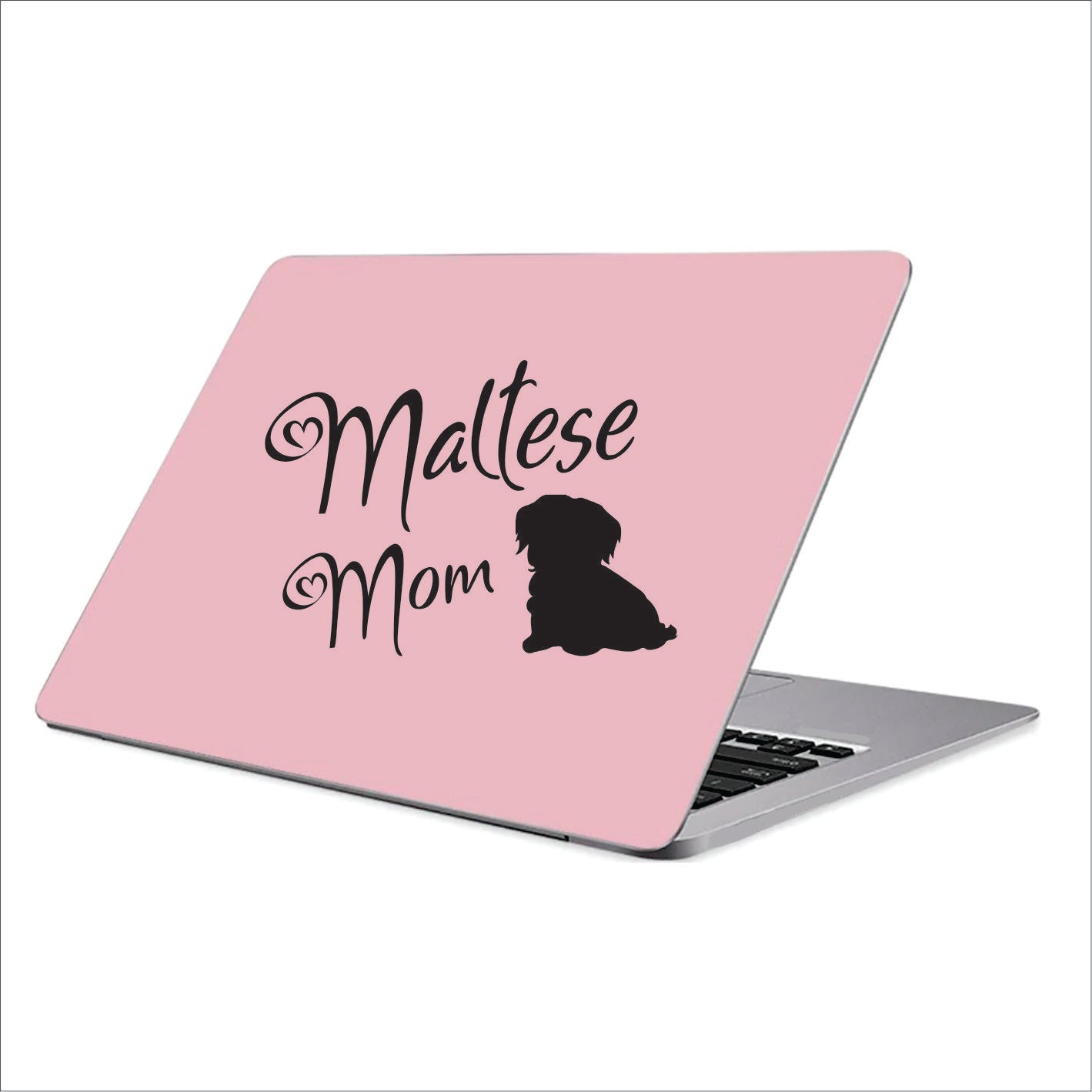 Maltese Mom Black Vinyl Decal Sticker