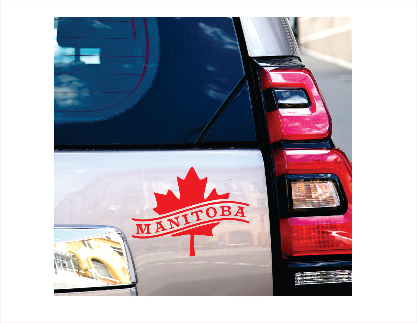 Manitoba City Canada Red Decal Sticker