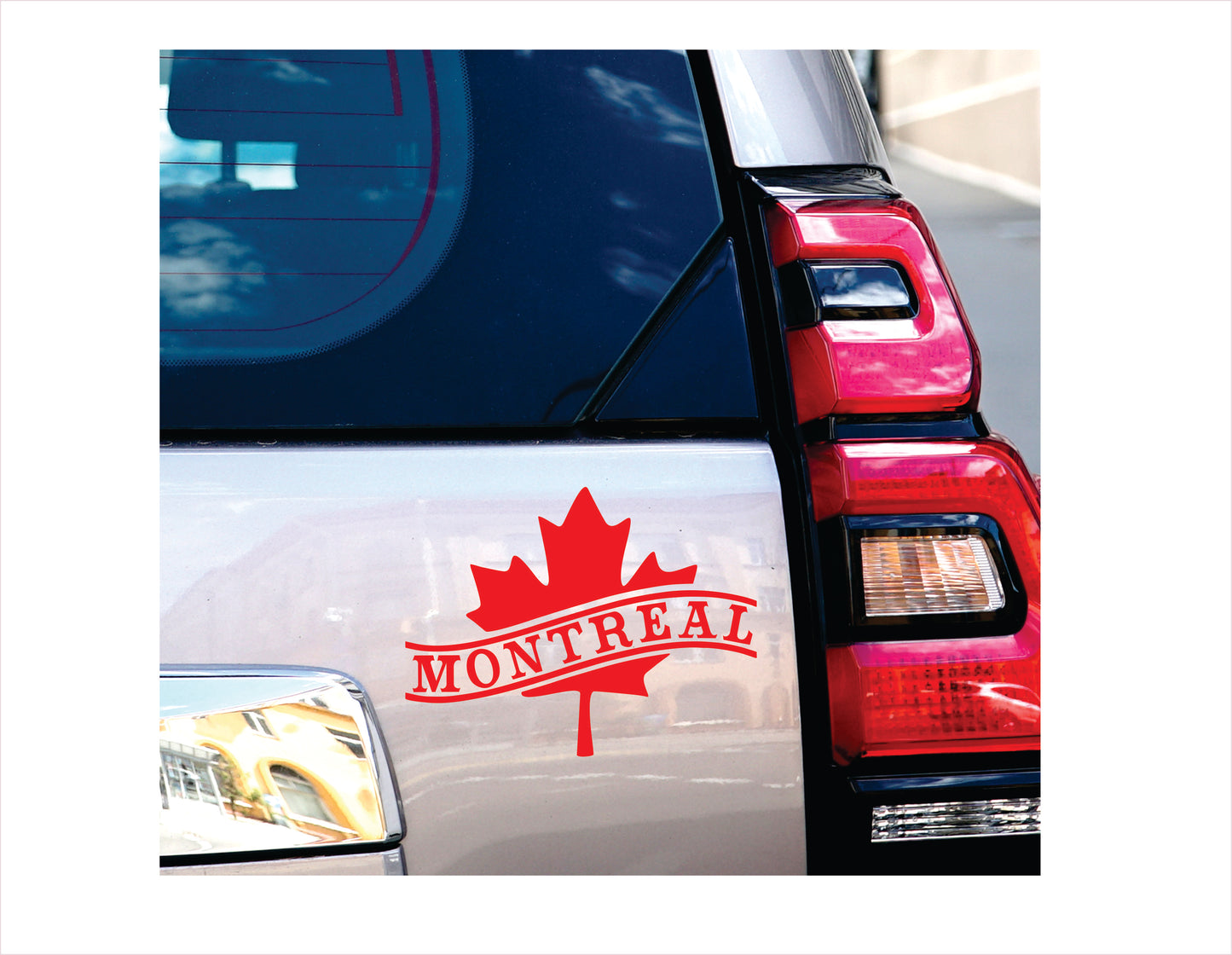Montreal City Canada Red Decal Sticker