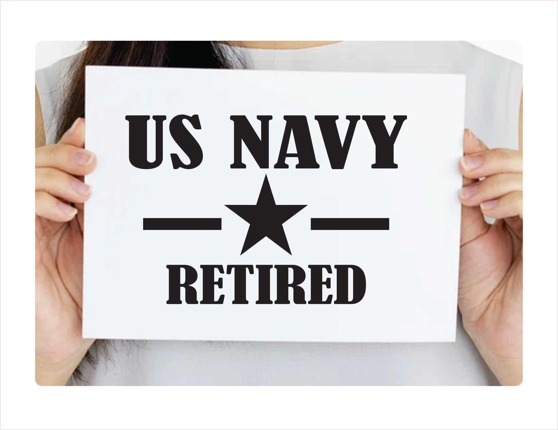 US Navy Retired Black Vinyl Decal Sticker