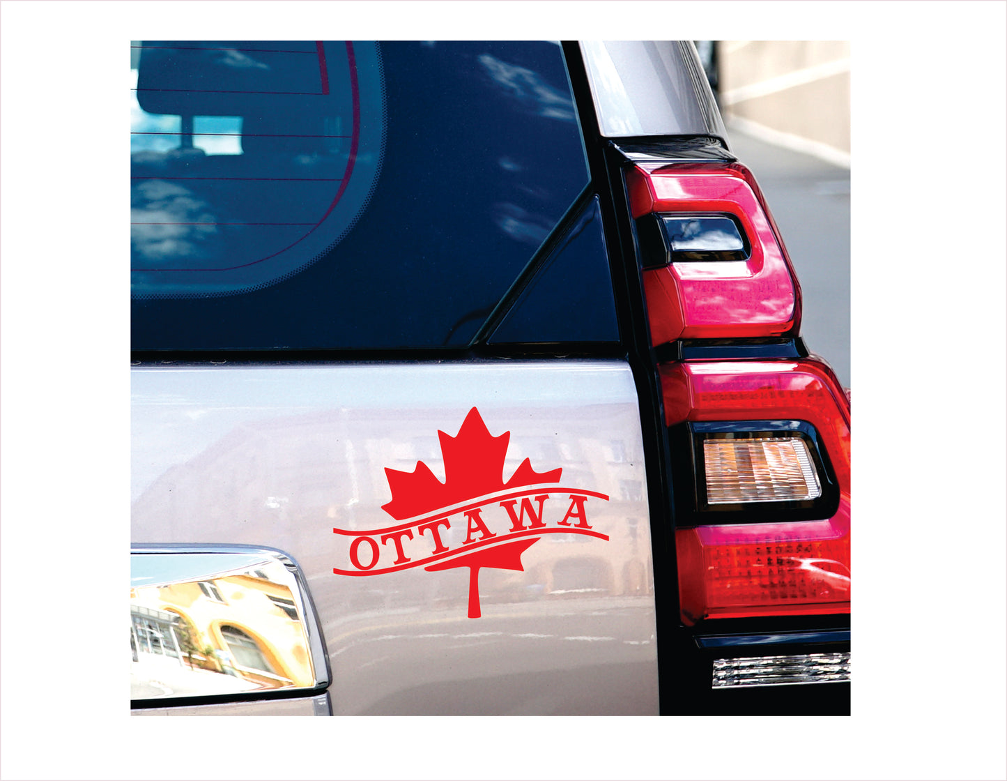 Ottawa City Canada Red Decal Sticker