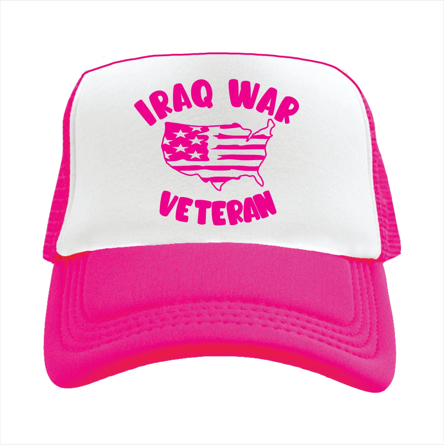 Iraq War Veteran Trucker Hat Cap