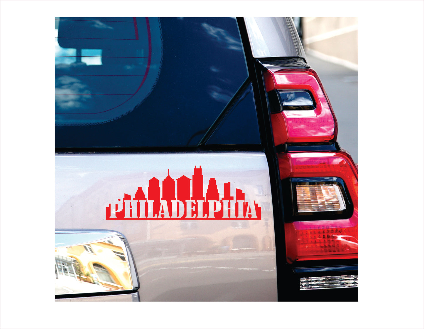 Philadelphia City Usa Red Decal Sticker
