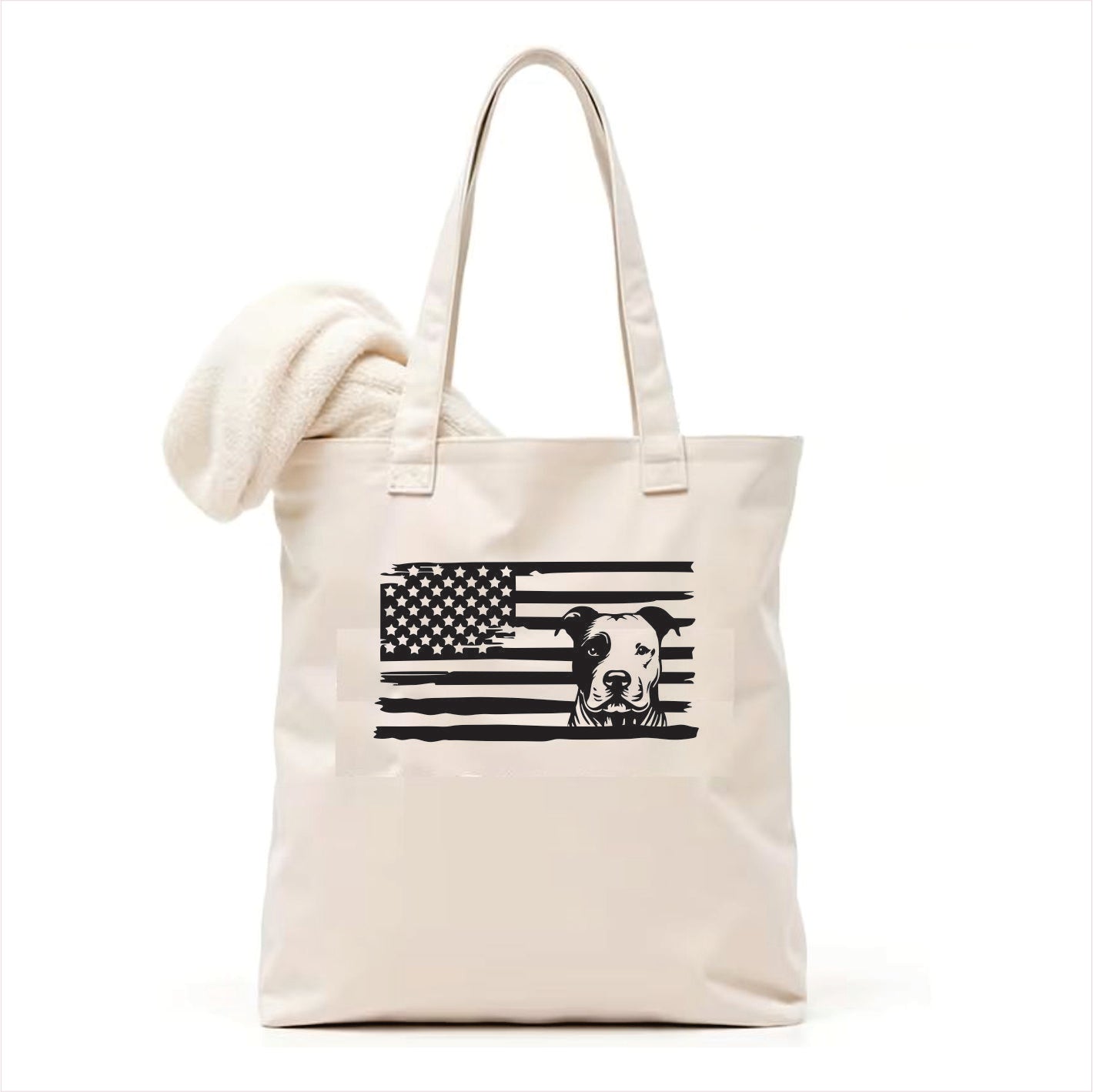 Pitbull dog tote bag usa 3